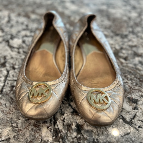Gold Michael Kors Ballet Flats - Picture 3 of 7